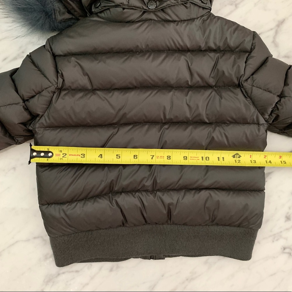 Moncler NWT New Alberta Kids Down Jacket w/ Fox Fur Trim Size 6 Gray. - Picture 13 of 16
